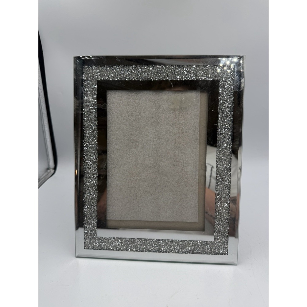 Nanette Lepore Crystal Jeweled Picture Frame — 8x10" Silver-Tone